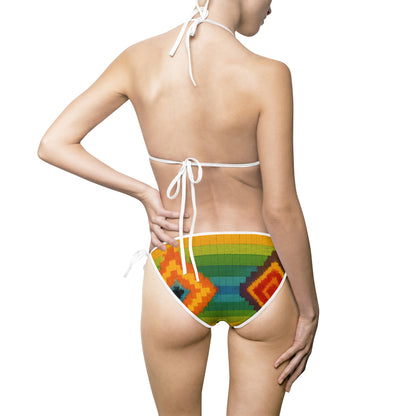 Rainbow Pride Women's Bikini Swimsuit, Summer Swimwear, Beachwear, LGBTQIA+ Pride, Vacation Swim Set, Festival Swimsuit