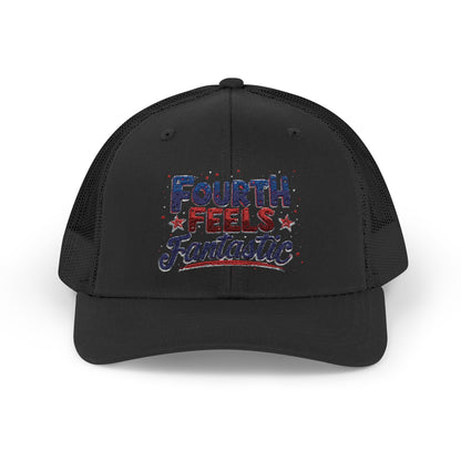Fourth of July Celebration Snapback Cap - Patriotic Trucker Hat