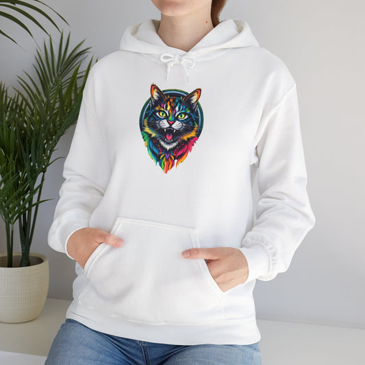 Pride hoodie Colorful Cat Design Unisex Hoodie – Cozy & Vibrant Sweatshirt for Animal Lovers