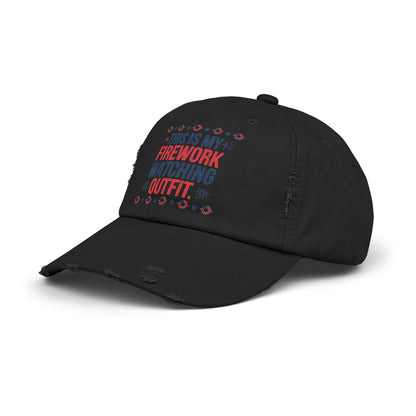 Firework Watching Cap - Unisex Distressed Hat for Celebrations
