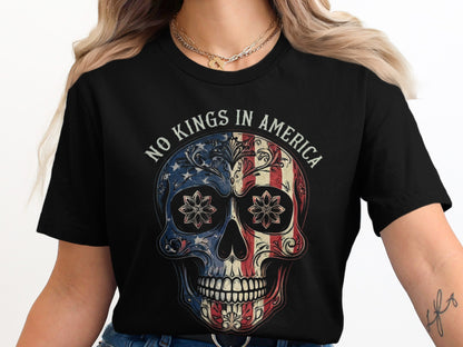 No Kings In America Graphic Skull T-shirt product
