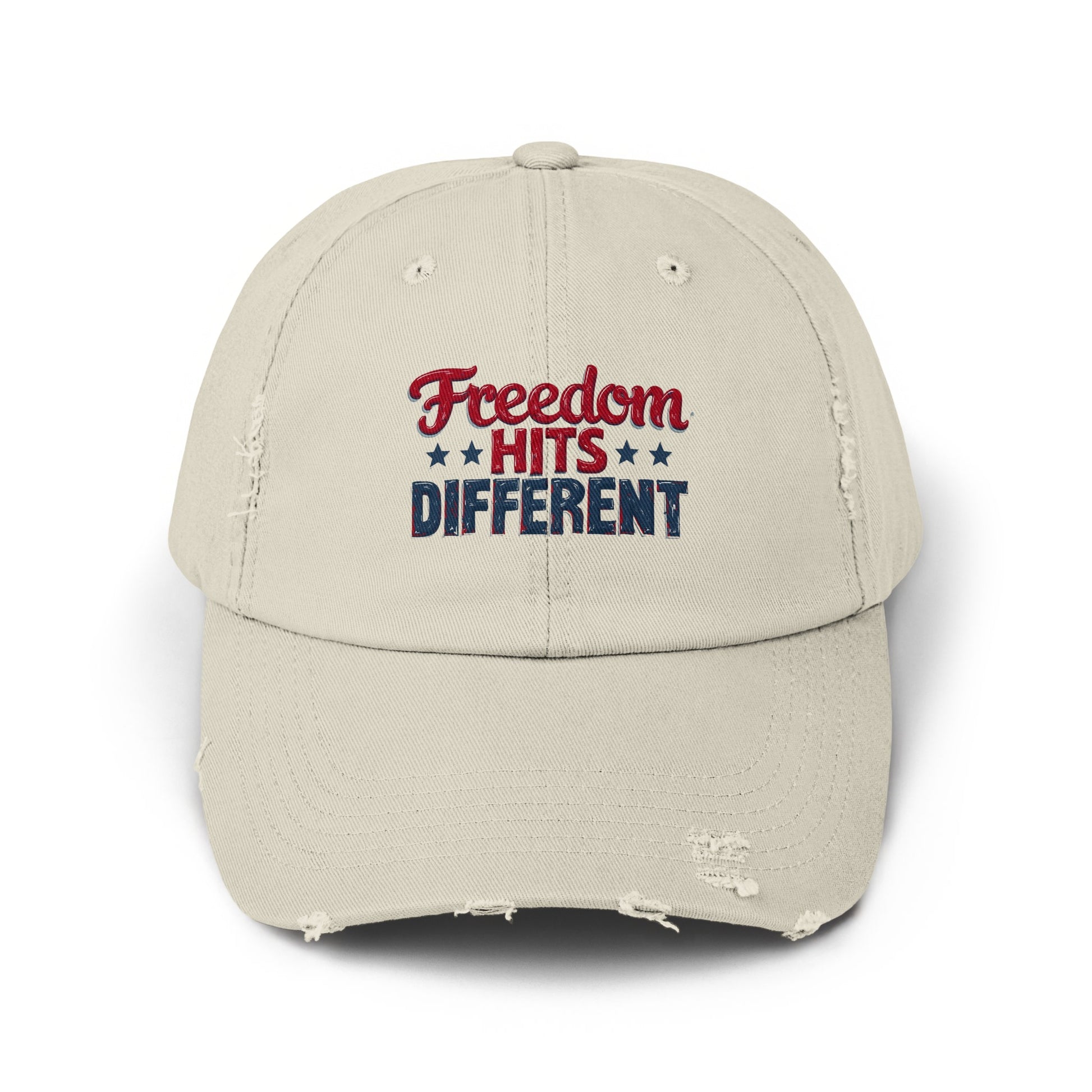 Freedom Hits Different Distressed Baseball Cap product