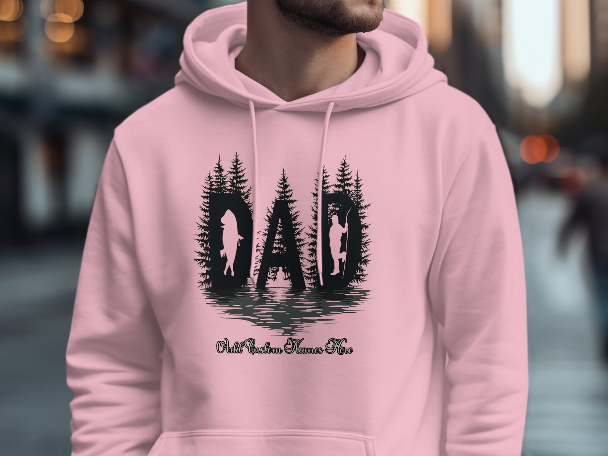 Dad Silhouette Fishing Themed Hoodie Product Type