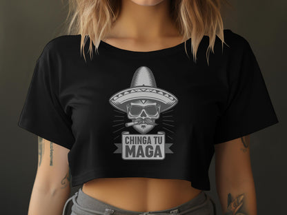 Chinga Tu MAGA Graphic Crop Top T-Shirt product