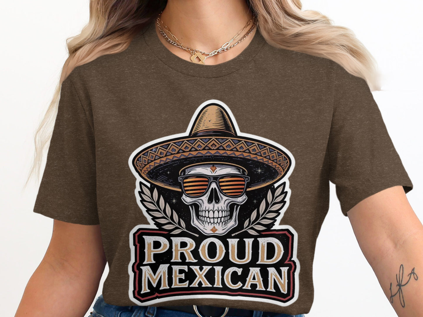 Proud Mexican Skull Design Women's Shirt product