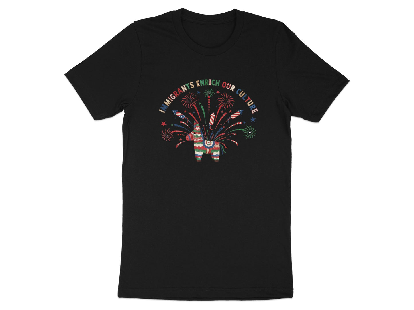 Immigrants Enrich Our Culture Fireworks T-Shirt