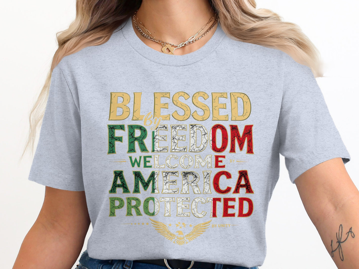 Blessed By Freedom Welcome America Protected product type