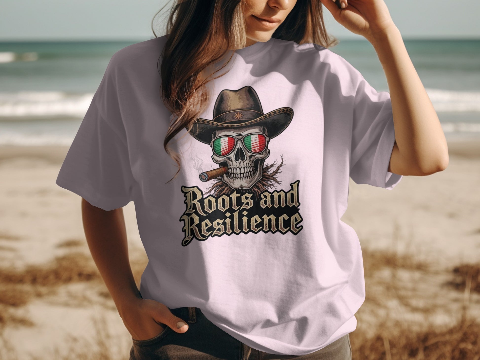 Roots and Resilience Skull Graphic T-shirt product