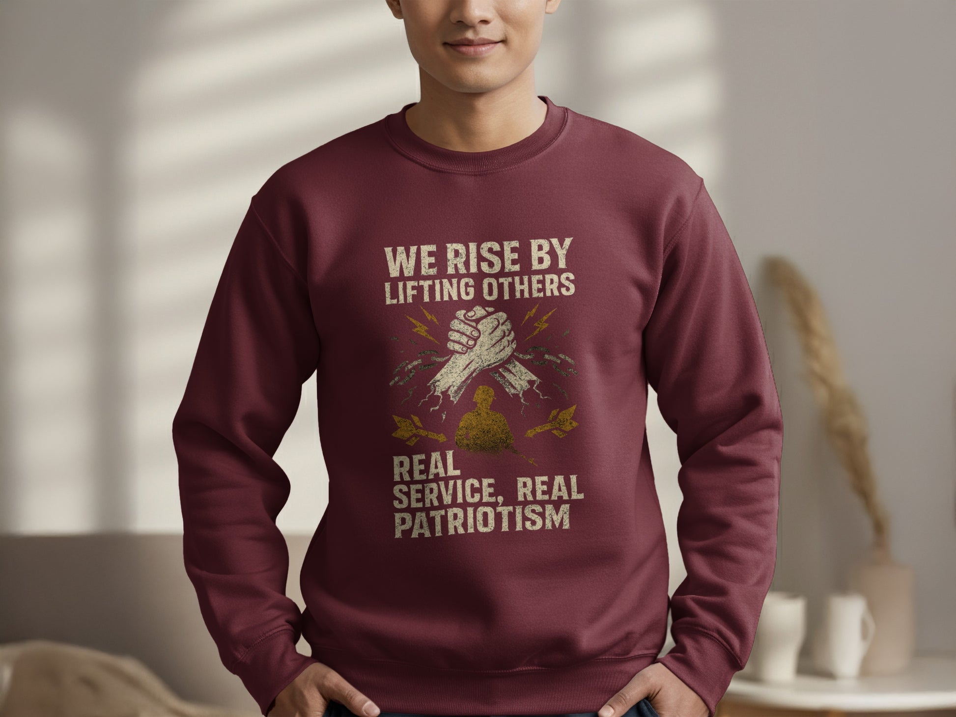 We Rise By Lifting Others Patriotic Sweatshirt product type