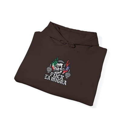 Fuck La Migra Embroidery Hoodie Anto Trump Hoodie Unisex Heavy Blend™ Hooded Sweatshirt