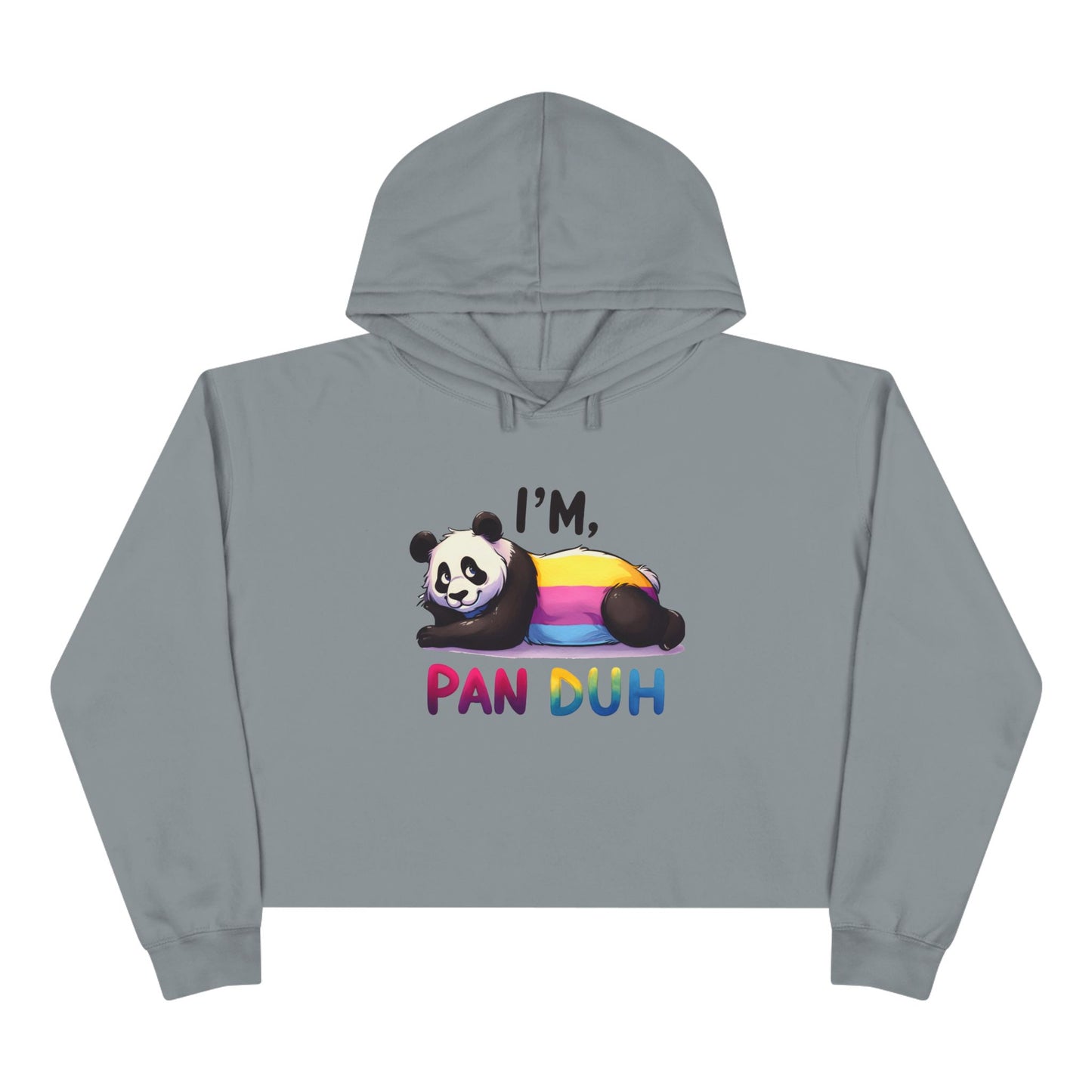Pride Crop Hoodie Cute Panda| LGBTQ+ Apparel, Funny Sweatshirt, Casual Streetwear, Great for Gifts, Cozy Fashion