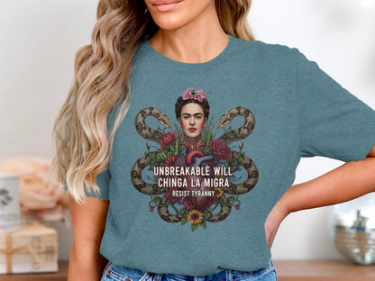 Unbreakable Will Chinga La Migra Resist Tyranny product type