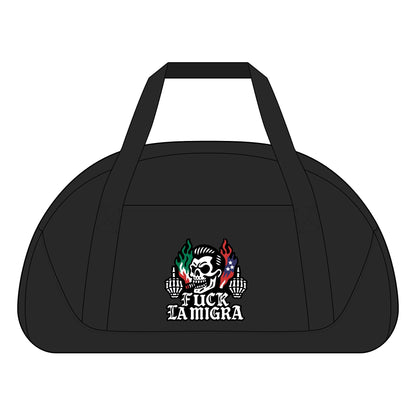 Skull Graphic Duffel – Durable Polyester Canvas Gym Travel Bag With Adjustable Shoulder Strap