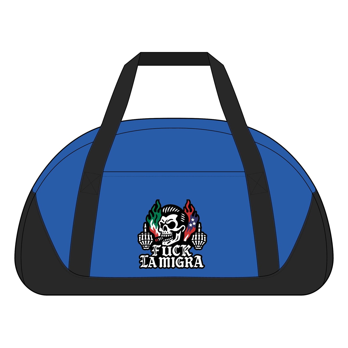 Skull Graphic Duffel – Durable Polyester Canvas Gym Travel Bag With Adjustable Shoulder Strap