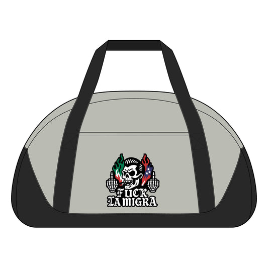 Skull Graphic Duffel – Durable Polyester Canvas Gym Travel Bag With Adjustable Shoulder Strap