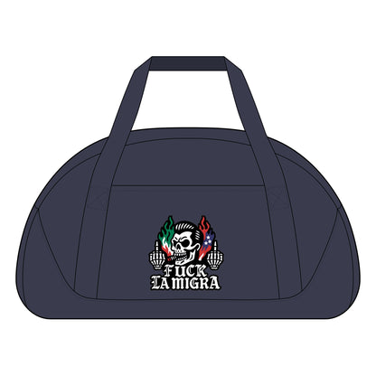 Skull Graphic Duffel – Durable Polyester Canvas Gym Travel Bag With Adjustable Shoulder Strap