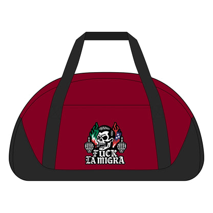 Skull Graphic Duffel – Durable Polyester Canvas Gym Travel Bag With Adjustable Shoulder Strap