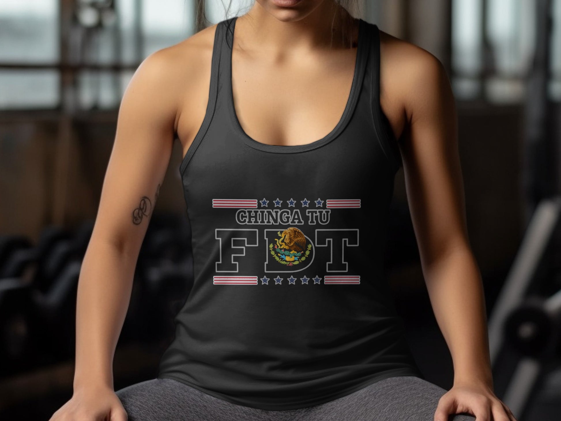 Chinga Tu FU** Motivational Gym Workout Tank product