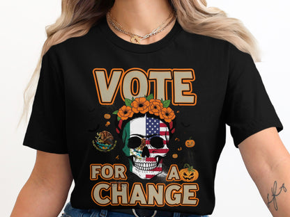 Vote For A Change Skull Halloween Shirt product type