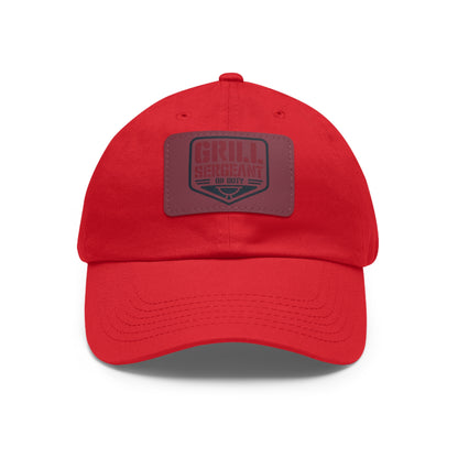 Grill Sergeant Dad Hat with Leather Patch | Perfect Gift for BBQ Enthusiasts
