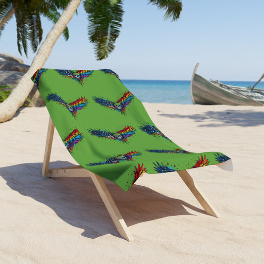 pride towel Vibrant Parrot Beach Towel, Summery Vibes, Perfect for Beach Days, Tropical Theme, Great for Pool Parties, Gift for Bird Lovers