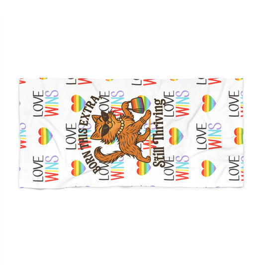 Pride towel Vibrant Pride Beach Towel - Fun Lover's Design, Colorful Towel for Summer, Pool Party, LGBTQ+ Celebration, Gift Idea