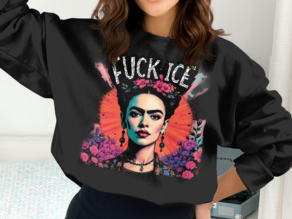Stylish Portrait Sweatshirt with Bold Graphic Design