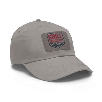 Grill Sergeant Dad Hat with Leather Patch | Perfect Gift for BBQ Enthusiasts