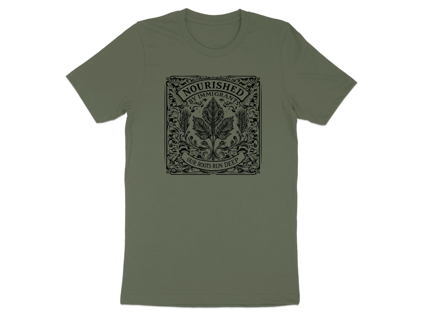 Nourished by Immigrants Our Roots Run Deep T-shirt