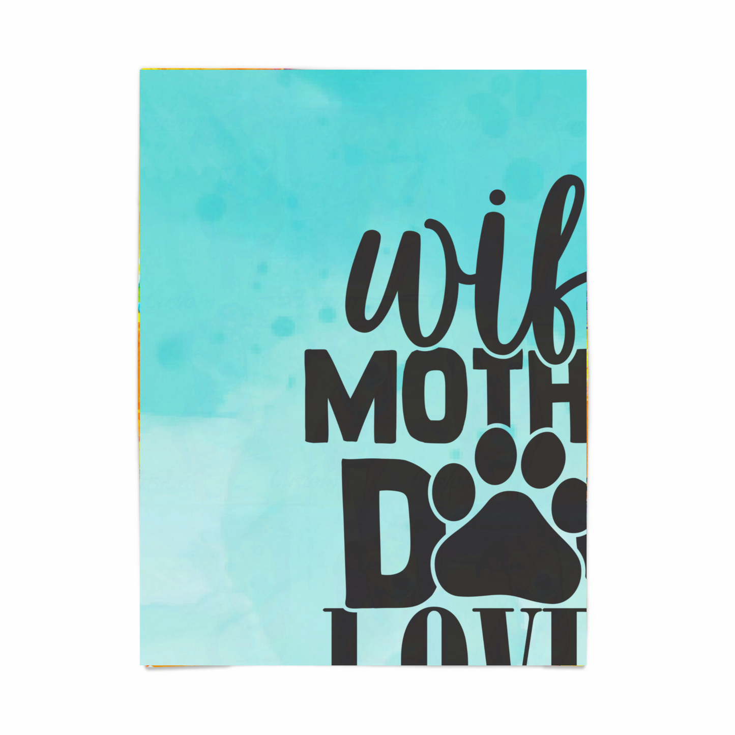 Custom Mom Dog Velveteen Plush Blanket, Personalized Mother's Gift Cover, Cobija Para Mama