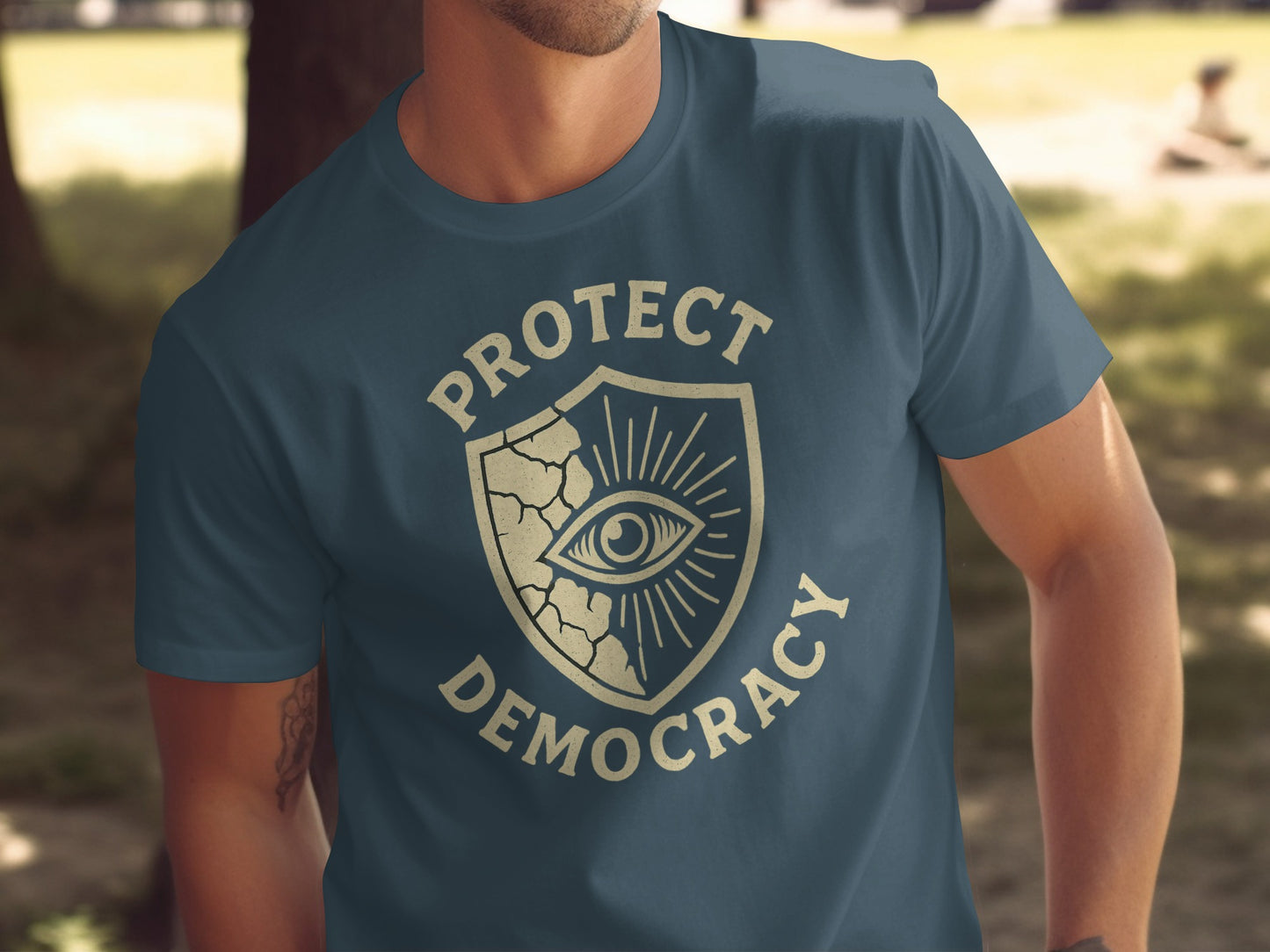 Protect Democracy Shield Graphic Tee product