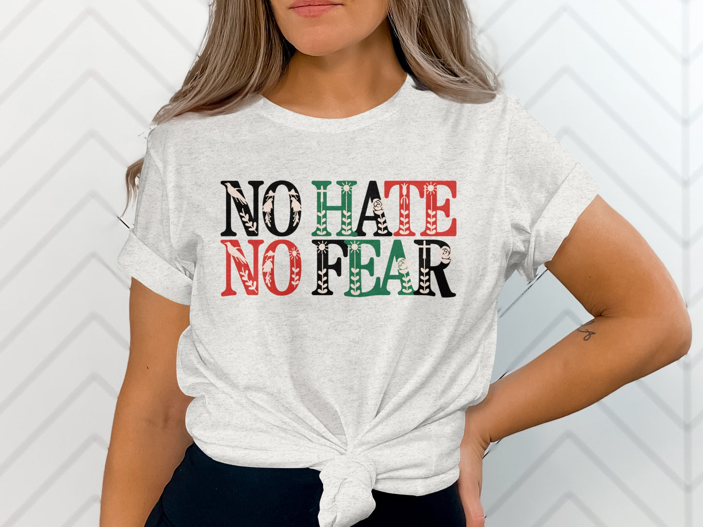 No Hate No Fear Statement Tee for Empowerment