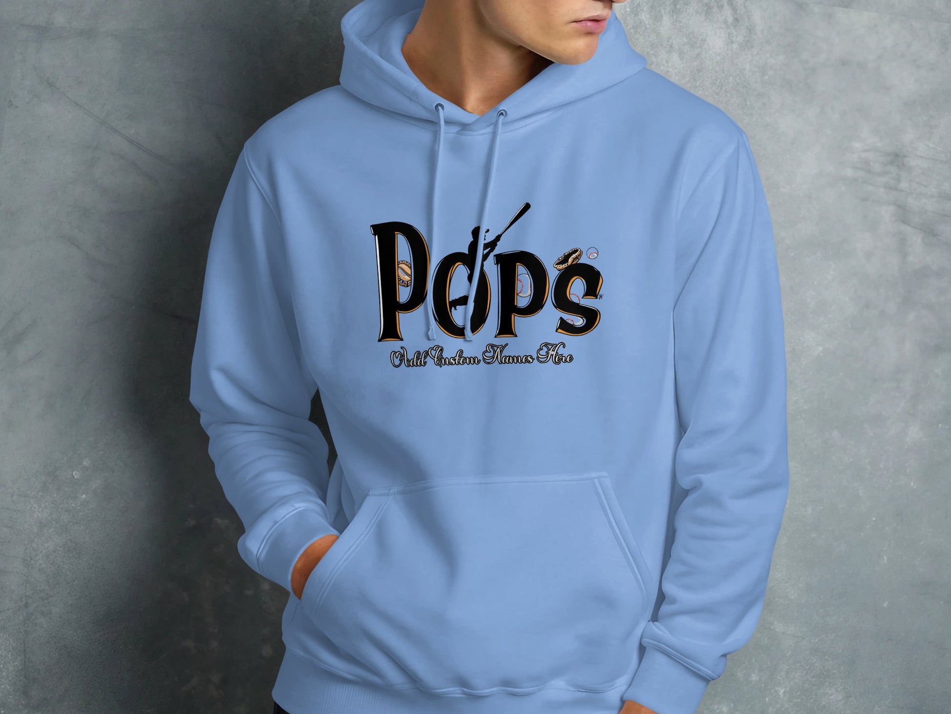 PDP's Blue Hoodie Flame Logo Print Hoodie product