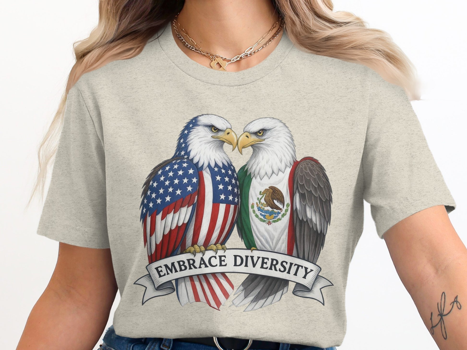 Embrace Diversity Graphic Eagles T-Shirt product