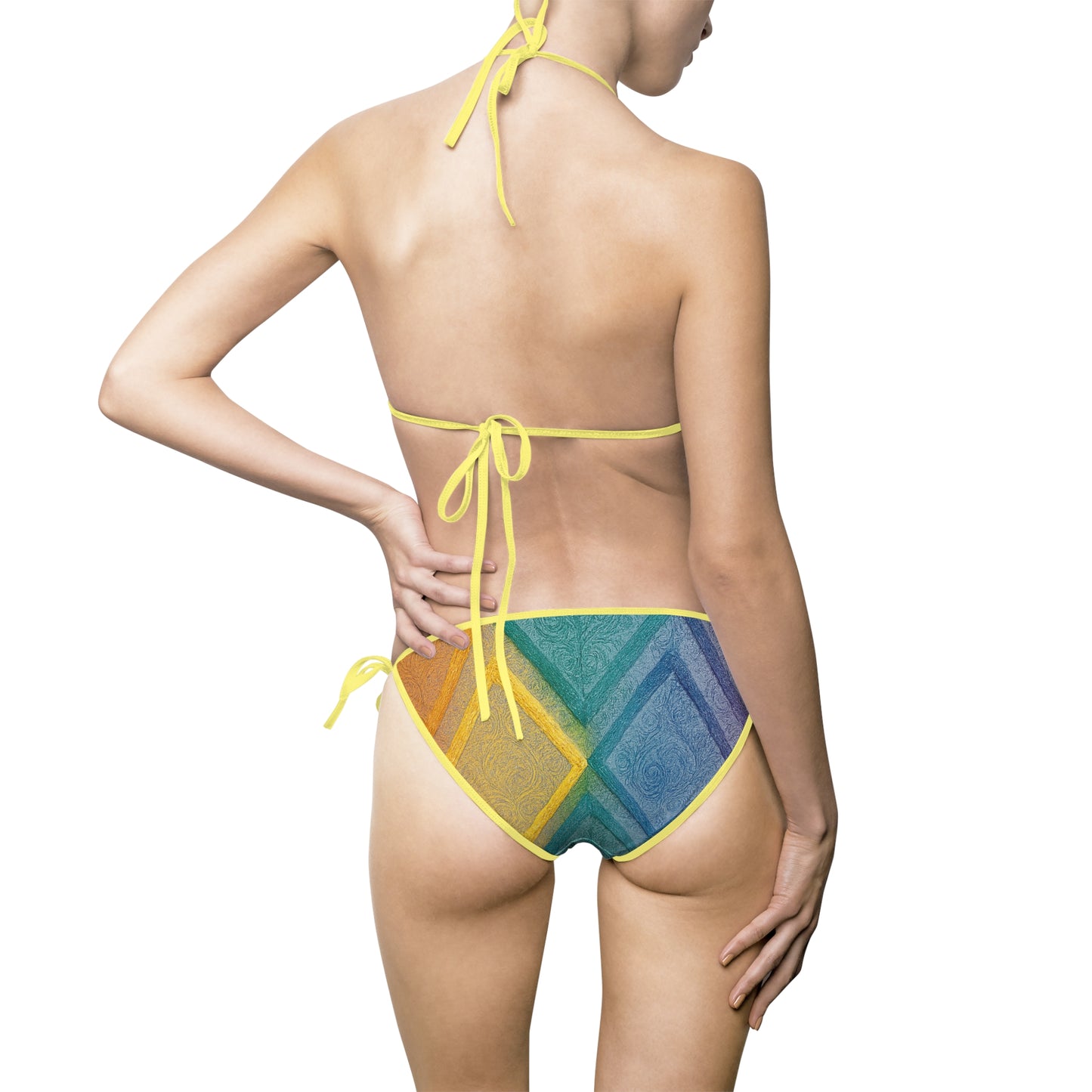 Pride Vibes Women's Bikini Swimsuit, LGBTQ+ Swimwear, Summer Beachwear, Pride Month Apparel, Colorful Beach Outfit