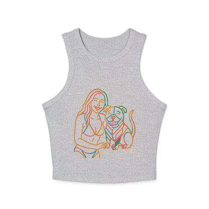 Pride tank top Cute Pet-Themed Women's Micro Rib Racer Tank Top - Perfect Summer Fit