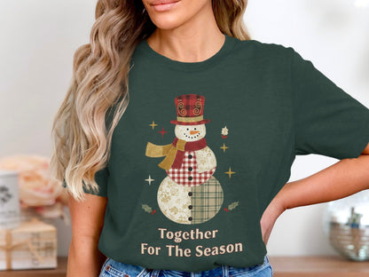 Together For The Season Snowman Graphic Tee