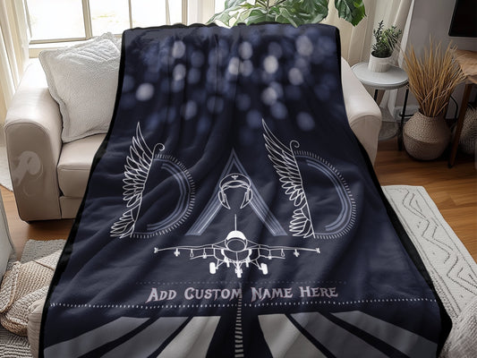 Personalized Aviation Wings and Aircraft Blanket product