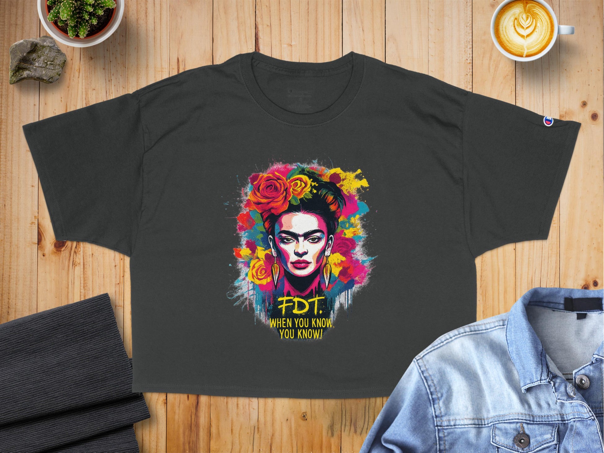 Colorful Frida Kahlo Graphic Tee Statement Shirt product