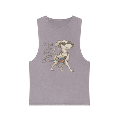 Born Extra Still Thriving Unisex Stonewash Tank Top