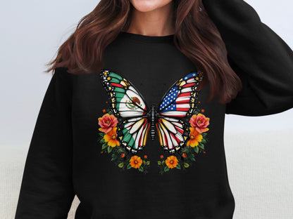 Butterfly Flag Floral Sweatshirt product type