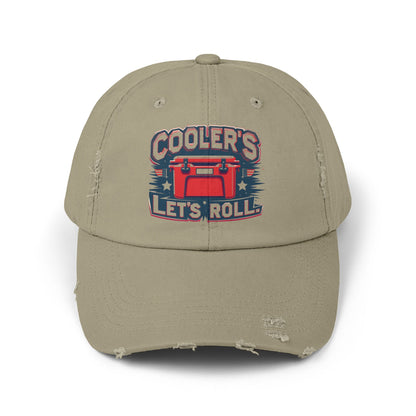 Cooler’s Let’s Roll Distressed Cap - Unisex Casual Headwear for Outdoor Adventures