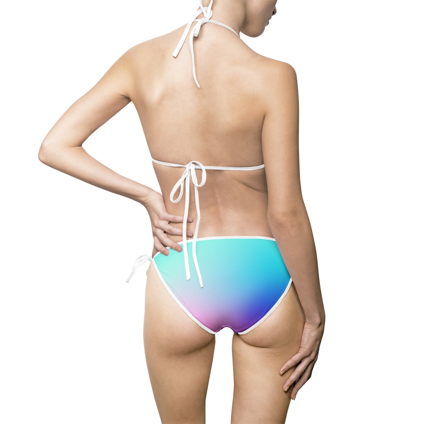 Pride Love Women's Bikini Swimsuit - AOP, Rainbow Swimwear, Summer Swim, LGBTQ+ Beachwear, Fun in the Sun