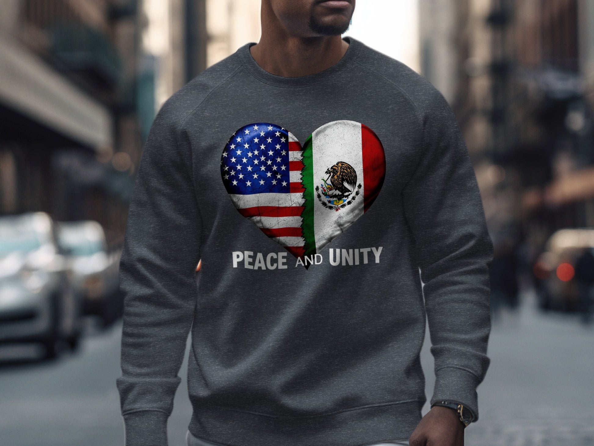 Peace And Unity Heart Flag Sweatshirt product