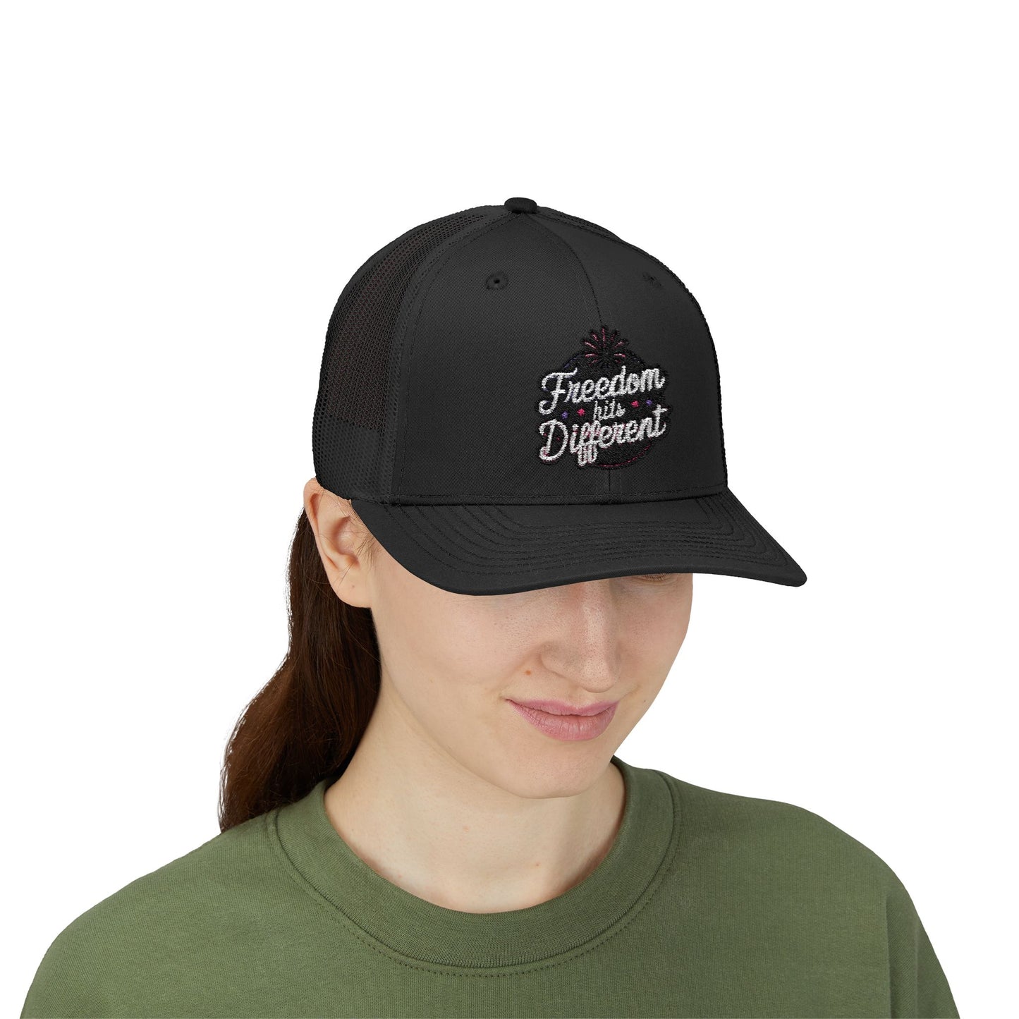 Freedom Hits Different Snapback Trucker Cap - Stylish Sportswear for Summer Activities
