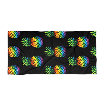 pride towell Vibrant Pineapple Beach Towel, Summer Beach Gear, Tropical Pool Accessories, Perfect for Vacations, Gift for Beach Lovers