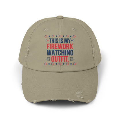 Firework Watching Cap - Unisex Distressed Hat for Celebrations
