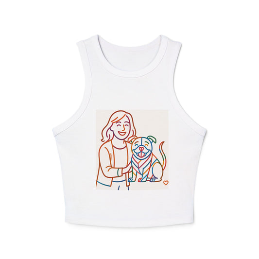 pride tank top Cute Dog Lover Racer Tank Top - Women's Micro Ribbed Crop Tee