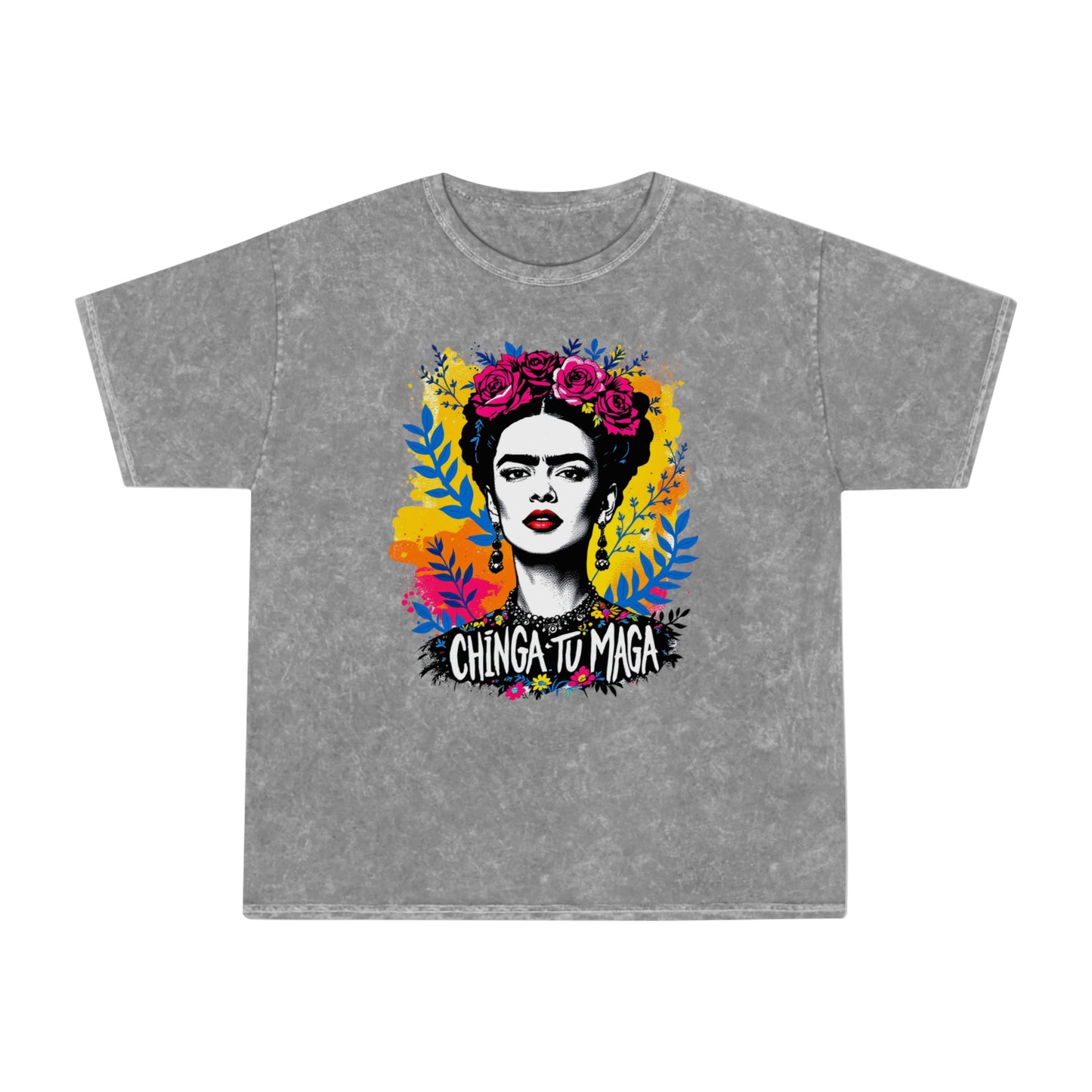 Frida Kahlo Against vintage Tee — USA Made Mineral Wash Graphic T-Shirt