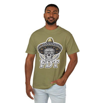 FDT Anti Trump Shirt 100% Cotton. Skull Sombrero Tee — 'FDT' Vintage Day of the Dead Graphic Shirt